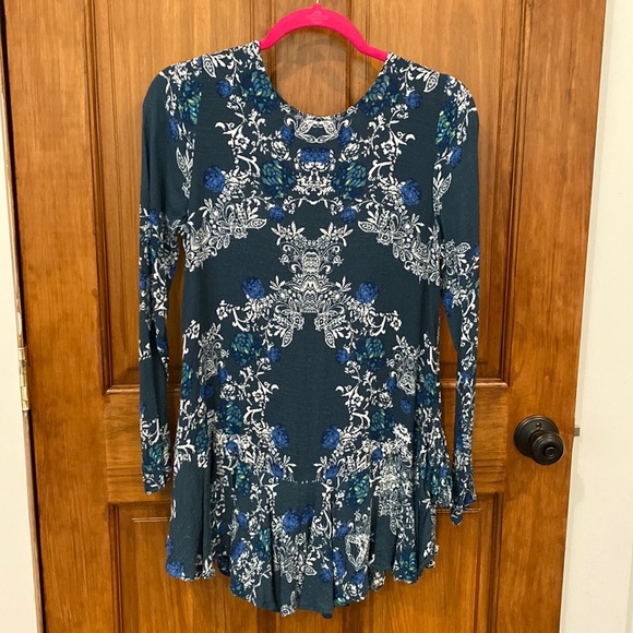 Free people smooth talker open back tunic, small. - Picture 3 of 6